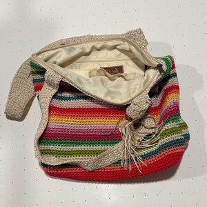 The Sak Limited Edition Vibrant Striped Crochet Shoulder Bag